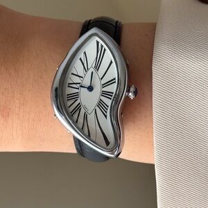 Silver and Black Wearable Watch